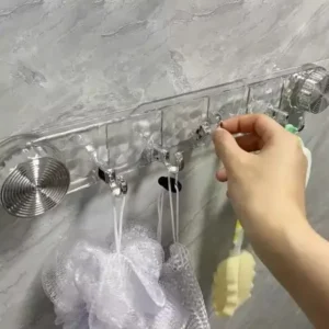 5 Hooks Plastic Rotating Suction Cup Hanger