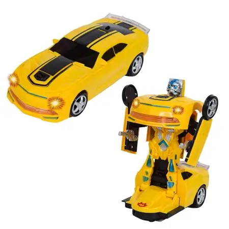 Transformer Robot Car - Yellow (৩টি ব্যাটারি ফ্রি)