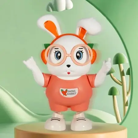 Rechargeable Dancing Rabbit Toy (Orange)