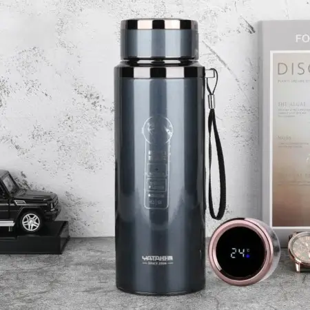 Smart Stainless Steel Vacuum Flask (750ml -Blue)