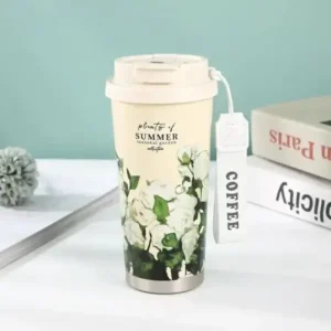 Premium travel coffee mug-(530 ml Camellia )