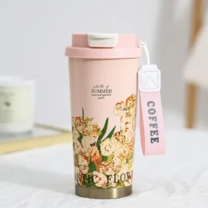 Premium travel coffee mug-(530 ml Likely Daffodil )