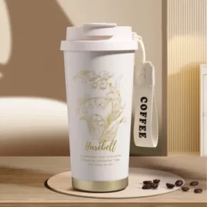 Premium travel coffee mug-(530 ml Lily )