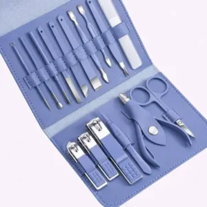 16-piece set manicure & pedicure kit (blue)
