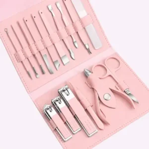 16-piece set manicure & pedicure kit (pink)